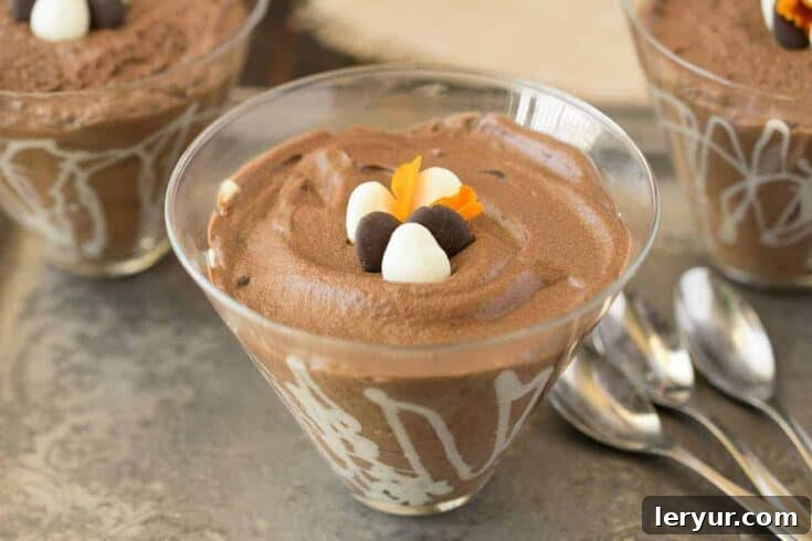 Dark Chocolate Espresso Mousse, an enhanced, decadent dessert.