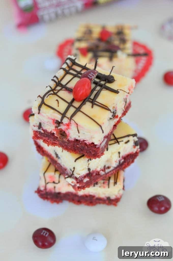 Red Velvet Cheesecake Bars, easy to make and delicious.