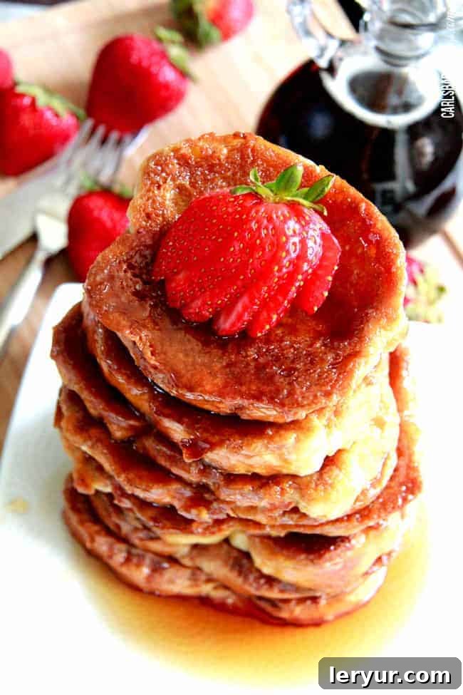 Overnight Creme Brulee French Toast, a delicious breakfast casserole with caramel.
