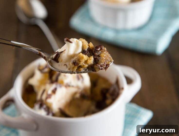 Deep Dish Chocolate Chip Cookie for Two (Pizookies), a romantic dessert.
