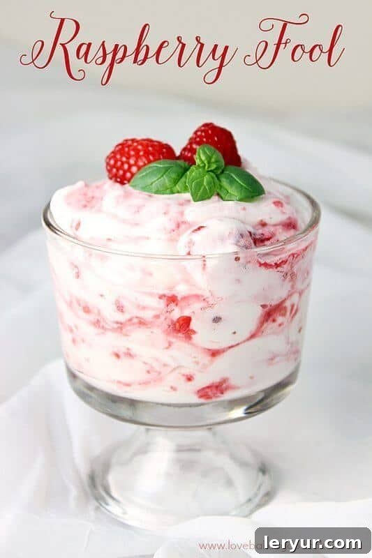Pink 4-Ingredient Raspberry Fool, perfect for any celebration.