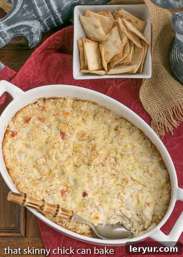 Cheesy Crab Dip | Lump crab makes this an elegant, amazing appetizer for any occasion