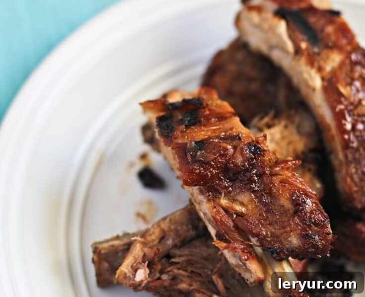 Fall-off-the-bone Baby Back Ribs, perfectly grilled.