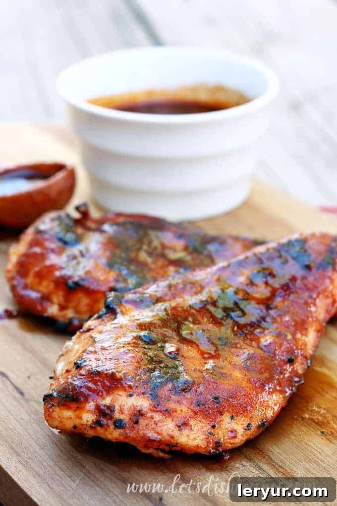 Grilled Cola Chicken, glazed with a unique Cola BBQ sauce.