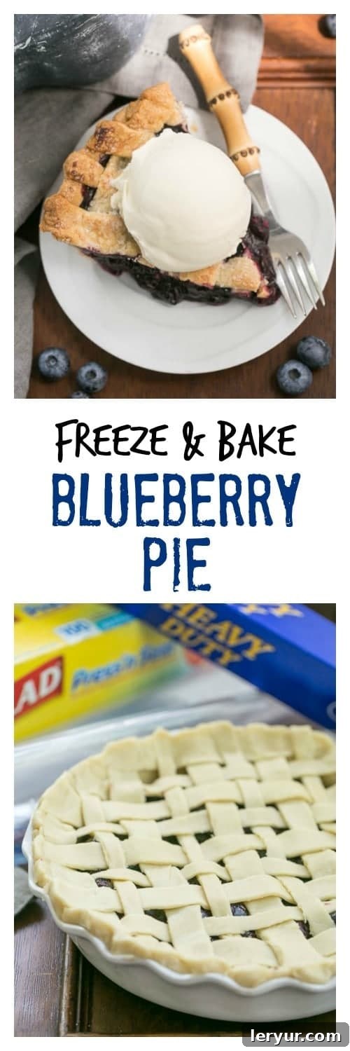 Freezer-to-Oven Blueberry Pie 4 Freeze and Bake Blueberry Pie | Make an extra pie for the freezer and bake later!