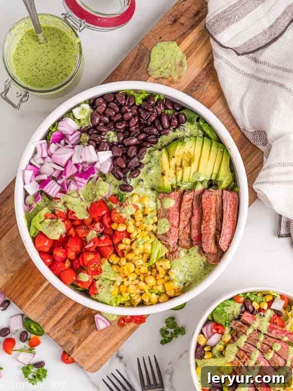 Southwestern Steak Salad with Jalapeno Ranch Dressing