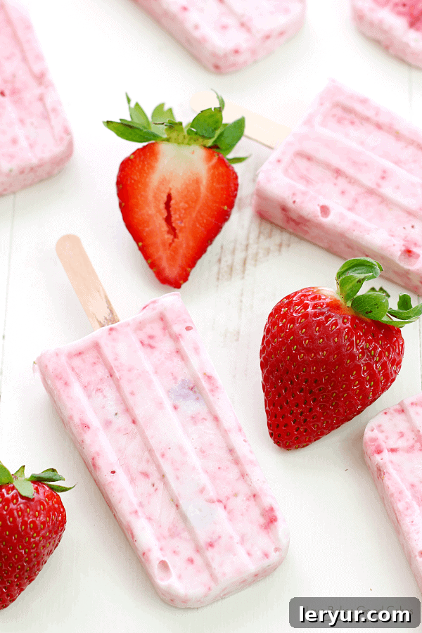 Strawberry-Yogurt Popsicles