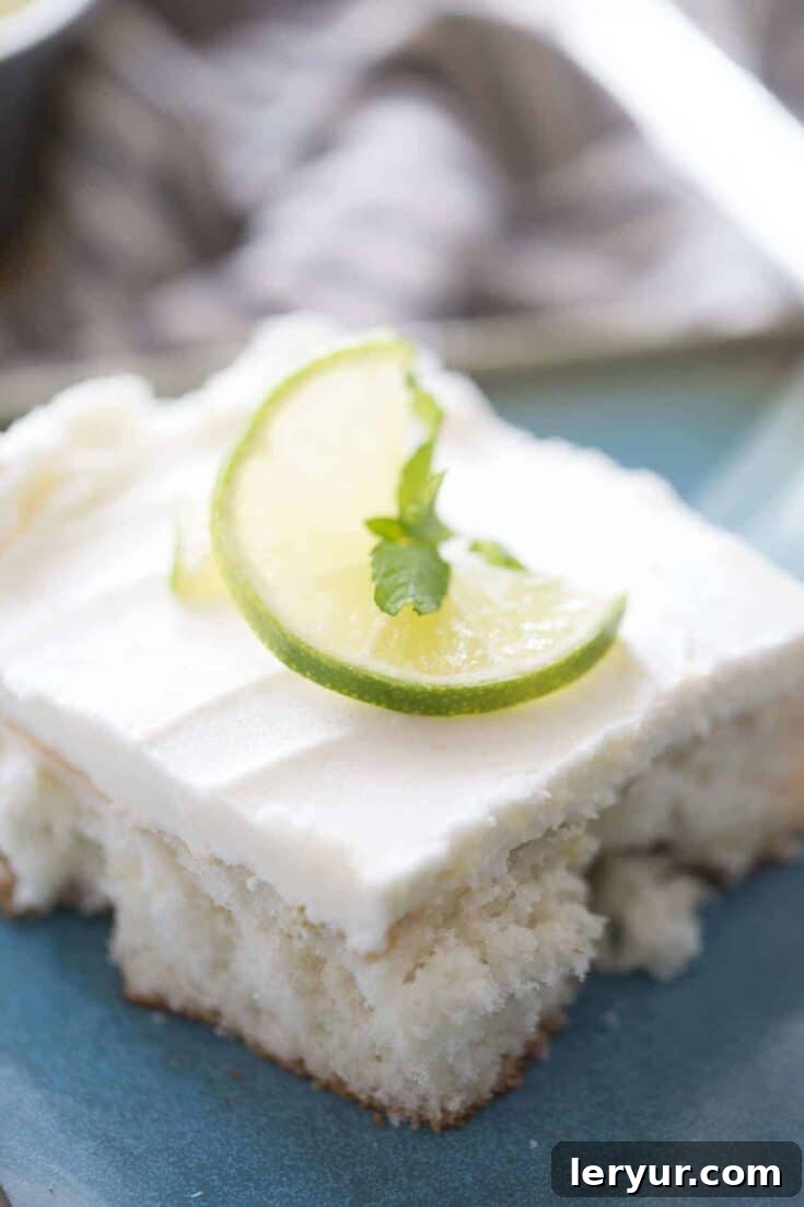 Mojito Poke Cake