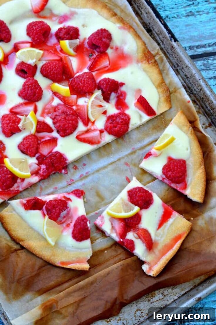 Mixed Berry Cheesecake Pizza