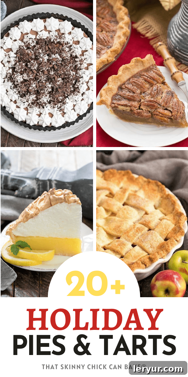 Delicious, Irresistible Holiday Pies and Tarts for Every Occasion A stunning collection of holiday pies and tarts, perfect for any celebration, featuring various flavors and textures.