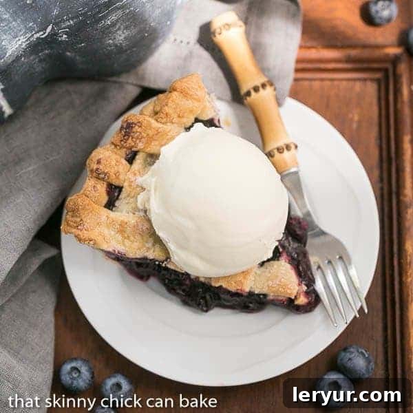 A vibrant Freeze and Bake Blueberry Pie, offering the flexibility to bake immediately or freeze for later, featuring a beautiful lattice top.