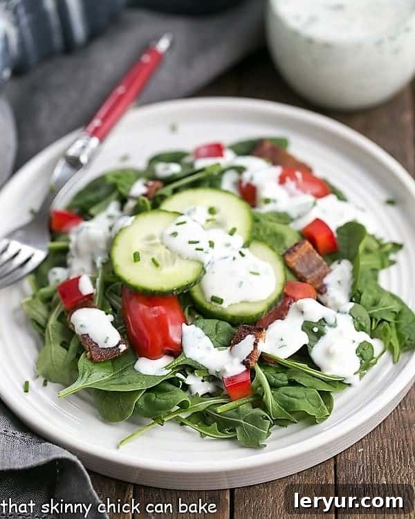 Best Blue Cheese Salad Dressing Transform simple greens into something amazing! Best Blue Cheese Salad Dressing over a simple green salad