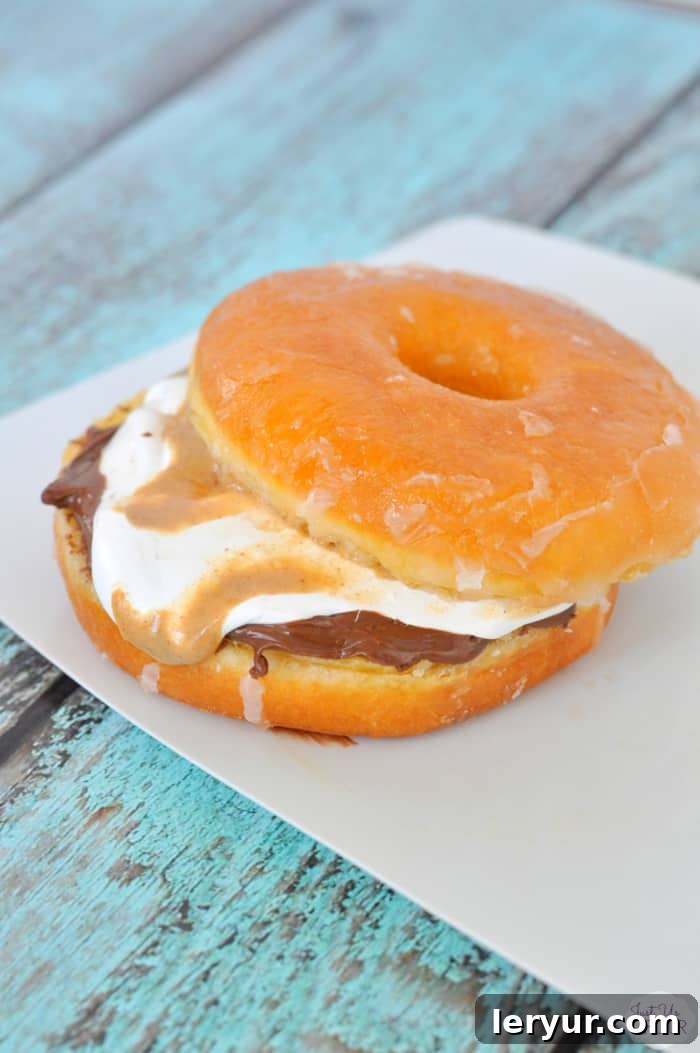 Peanut Butter Nutella Donut Sandwich