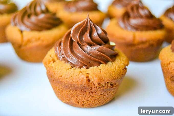 Frosted Peanut Butter Cookie Cups