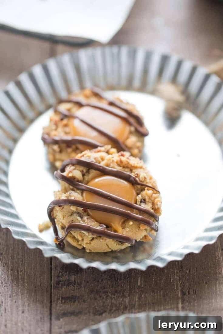 Peanut Butter Turtle Cookies
