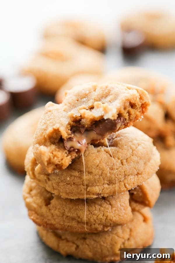 Rolo Stuffed Peanut Butter Cookies