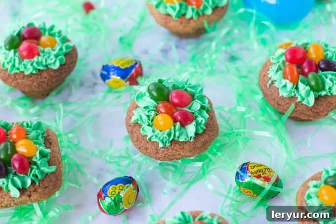 Easter egg hunt surprise cookies with a hidden filling.