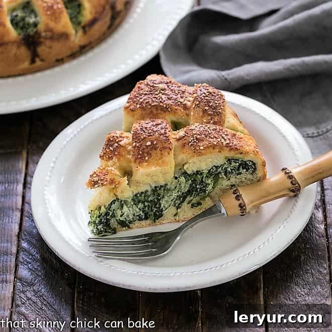 A savory Spinach Torta Rustica, an Italian tart.