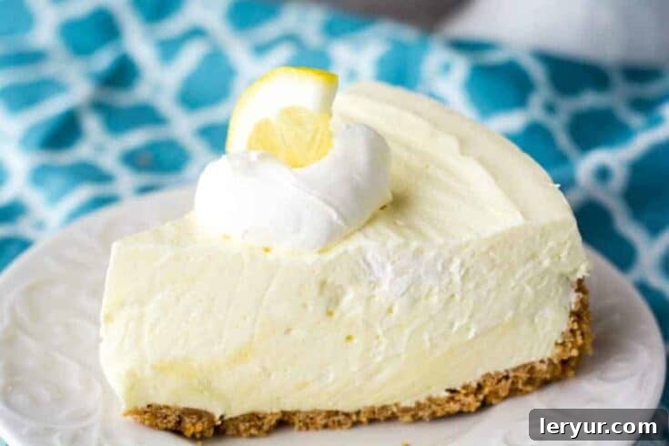 Light and luscious No-Bake Lemon Cheesecake, perfect for warm days.