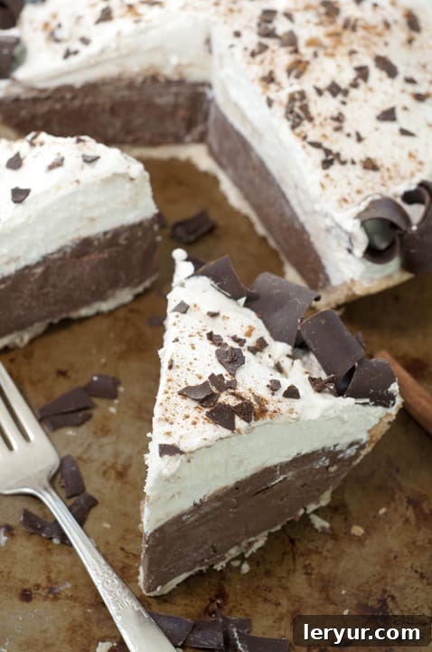Luscious No-Bake Cinnamon French Silk Pie, enhanced with cinnamon.