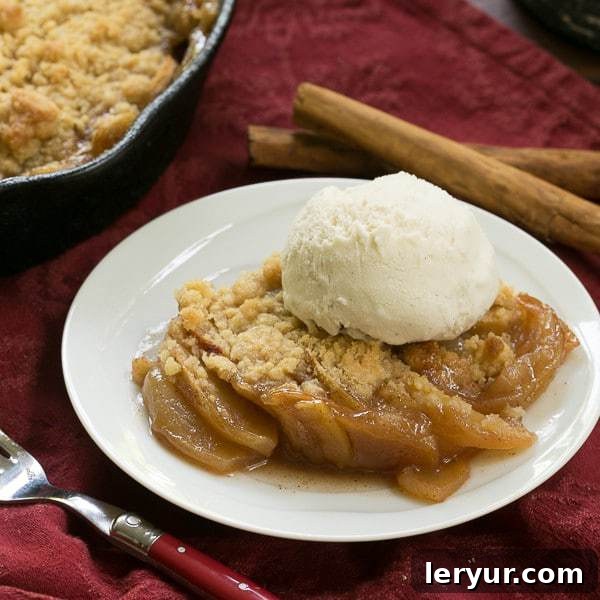Grilled Apple Crisp, a fabulous apple crisp baked on the grill.