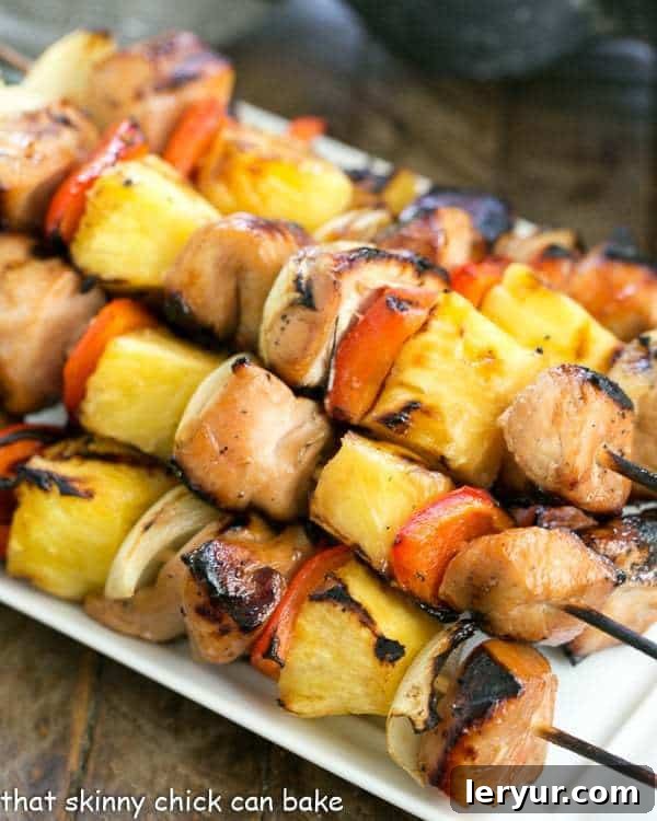 Honey Glazed Chicken Kabobs, an easy and flavorful grilled chicken recipe.