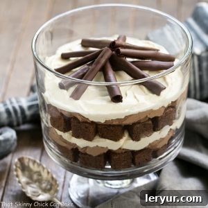 Fudgy Brownie Trifle with Chocolate Mousse