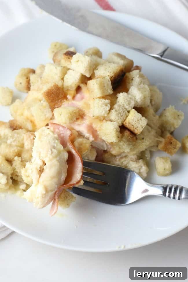Effortless Slow Cooker Chicken Cordon Bleu