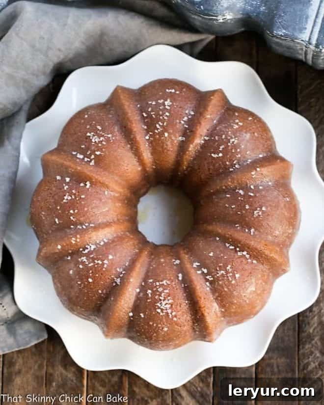 Kentucky Butter Bundt Cake | A simple, versatile butter cake that can be served in so many ways! Golden Kentucky butter Bundt cake baked to perfection in a classic Bundt pan, ready to be served.