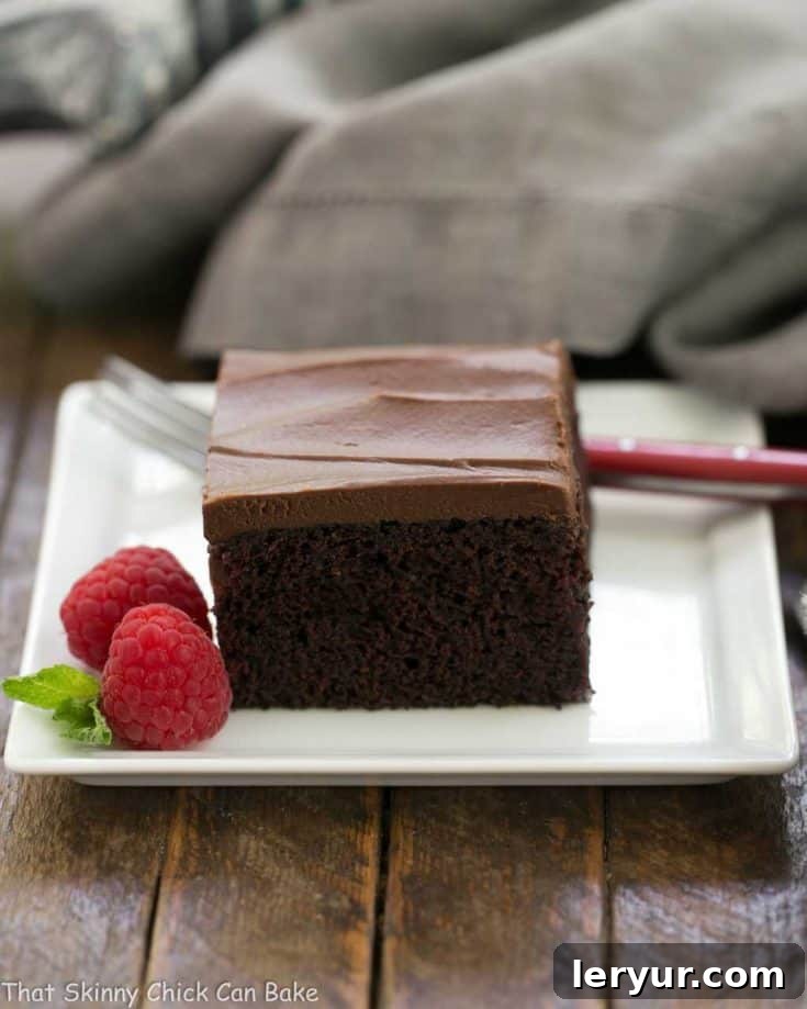 Black Magic Snack Cake - an old fashioned chocolate buttermilk cake with chocolate buttercream