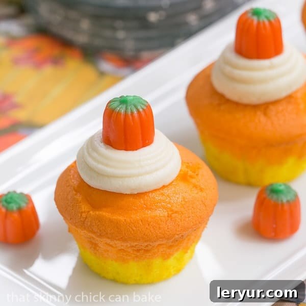 Candy Corn Cupcakes | An easy recipe for a Halloween treat