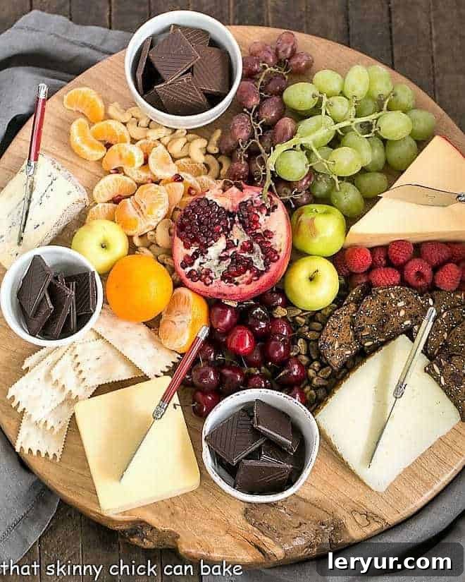 Chocolate Dessert Board overhead shot