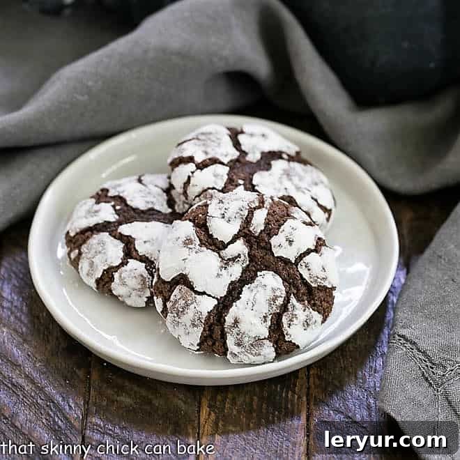 Chocolate Earthquake Cookies on a white dessert plate