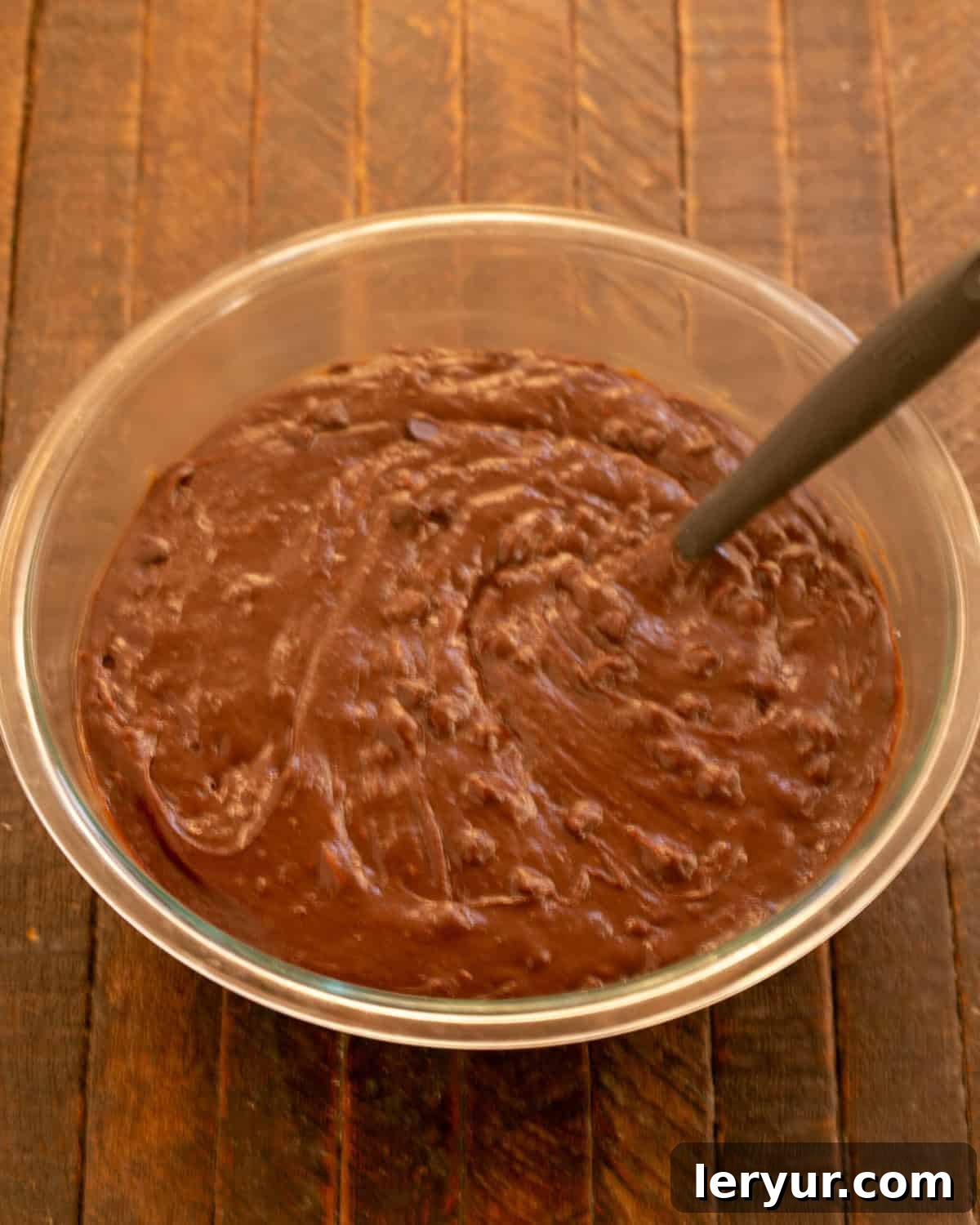 Step 8: The brownie batter after mixing, ready for the baking sheet.