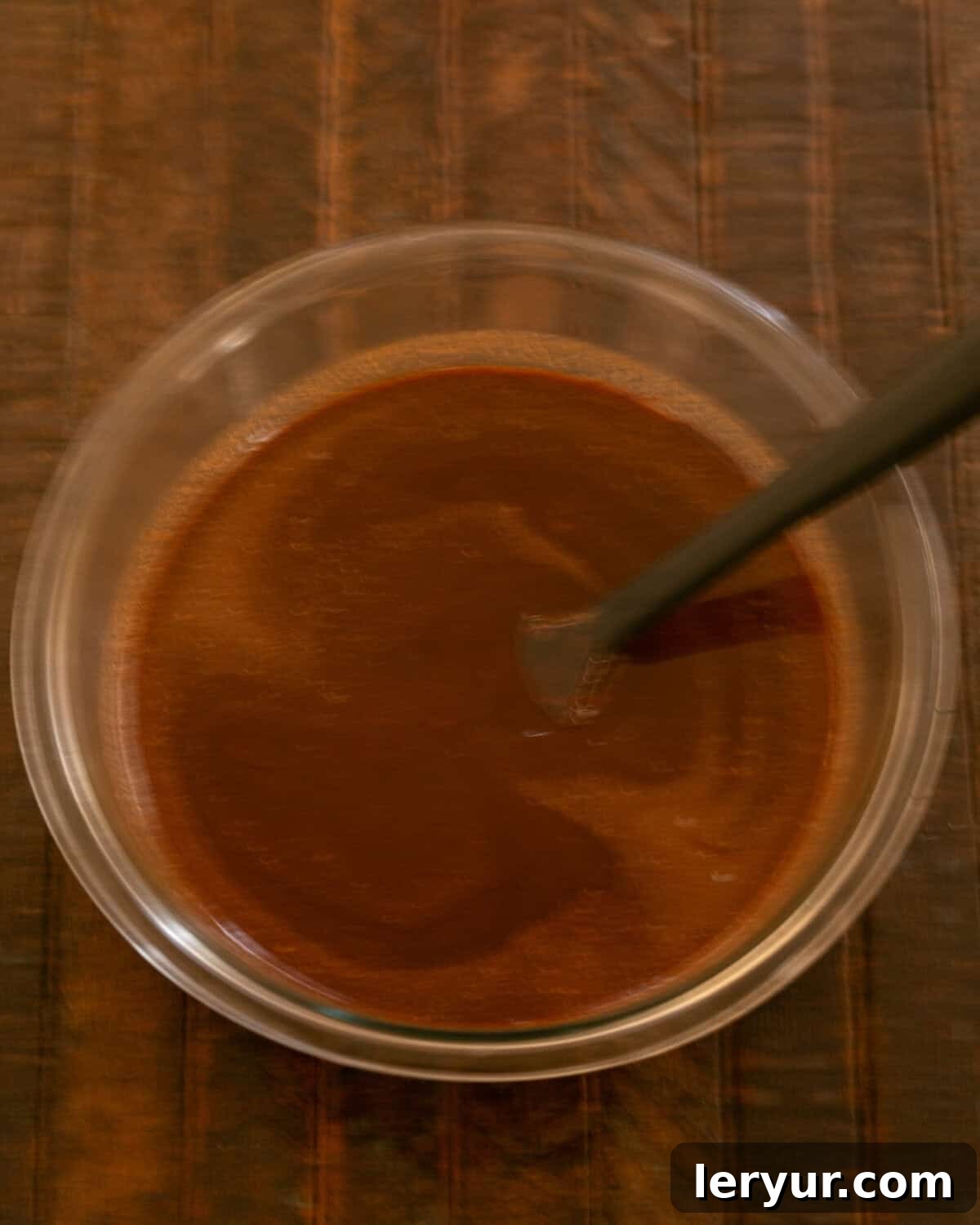 Step 2: Melting the chocolate and butter mixture in the microwave.