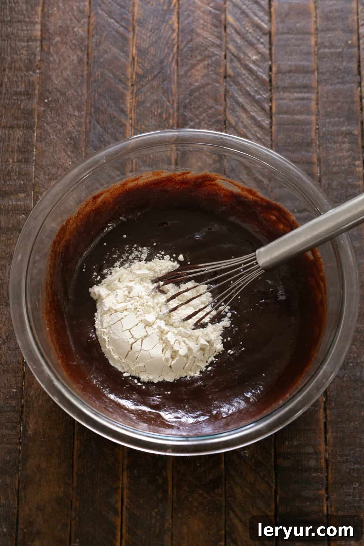 David Lebovitz Ultimate Fudgy Brownies 7 Add flour.