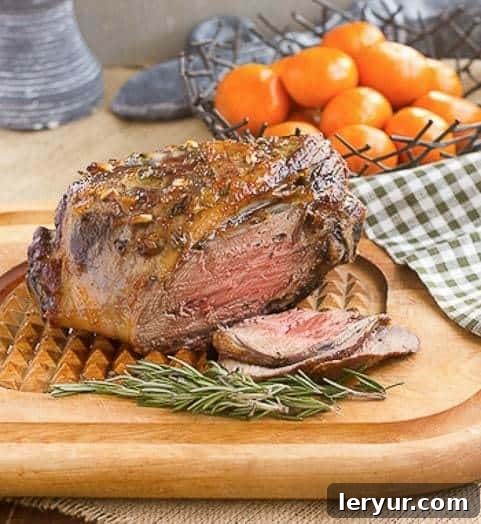 Marmalade Glazed Leg of Lamb with Garlic and Rosemary