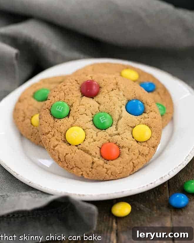Step 6: Cool baked M&M cookies on the baking sheet for a few minutes before transferring to a rack.