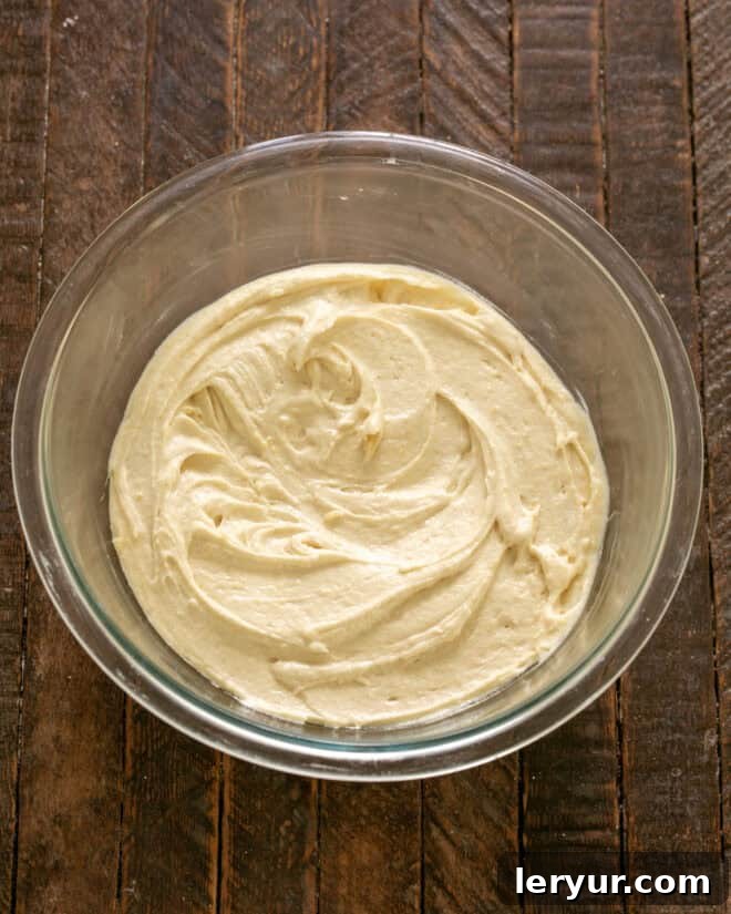Add milk and vanilla and mix.